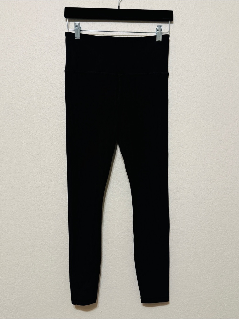 π¦ Athleta| Like-New Elation Rib Tight Leggings Black Size M High Rise Ribbed - Picture 3 of 9